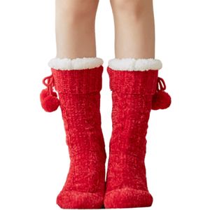 Winter Warm Zachte Pluizige Bal Bed Sokken Dames Vrouwen Thuis Vloer Slipper Koraal Fluwelen Fleece Sok Winter Vloer Laarzen