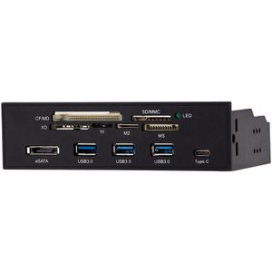 Rii - 5.25 Inch - Multifunctionele Kaartlezer - Voorpaneel Hub - USB 3.0 - Desktop Chassis