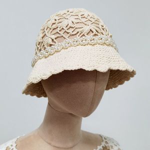 B-7951 Hand Geweven Lente Japanse Hollow Visser Hoed Reizen Alle-Wedstrijd Sunbonnet Koreaanse Mode Emmer Hoed Dame Breien hoeden