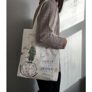 Vrouwen Canvas Tassen Koreaanse Studenten Schouder Doek Boodschappentas Eco Opvouwbare Vrouwelijke Handtas Voor Meisjes Strand Shopper Bag
