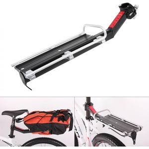 Zwarte Fiets Rack Aluminiumlegering Bagage Bagagedrager Kofferbak voor Fietsen MTB Bike Achter Plank Fiets Rekken