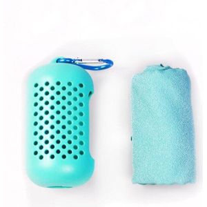 Reizen Outdoor Sport Koude Handdoek Microfiber Sneldrogende Handdoek Cosmetische Glazen Fles Siliconen Beschermhoes