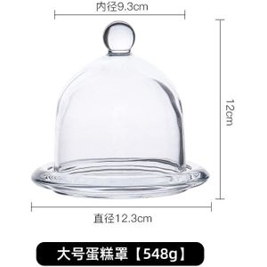 Kleine Stofdicht Glas Taart Lade Fruit Display Lade Met Deksel Brood Dessert Snack Dienblad Glazen Cover Ontbijt Plaat