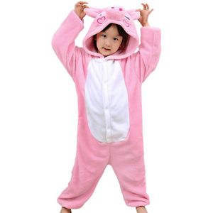Kids Kerst Cosplay Animal Unisex Pyjama Kinderen Flanel Varken 1 Stuk Pyjama BM88