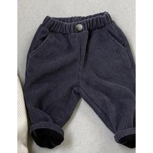 Kinderen Corduroy Broek 2022 Winter Baby Plus Fluwelen Van Losse Casual Wild Broek Jongens Rechte Broek Jongen Warm broek