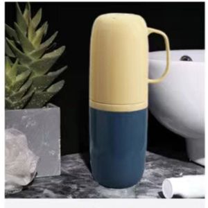 Badkamer Toothbrushing Cup Met Handvat Paar Mondwater Cup Reizen Draagbare Tandenborstel Cup Plastic Tandheelkundige Opbergdoos