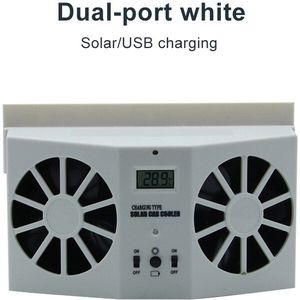Solar/Usb Dual Opladen Voertuig Cooling Tool Auto Ventilator Voertuig Luchtcirculatie Rook Uitlaat Fan Auto Ventilator