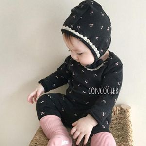 Koreaanse Baby Romper Lente En Herfst En Winter Vrouwelijke Baby Herfst Kleding Lange Broek Thuis Dienst Pak Baby Drie-stuk Pak