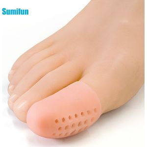 2 Pcs 5*3.5 Cm Grote Teen Protector Duim Care Siliconen Zachte Ademend Voet Likdoorns Blaren Teen Cap Cover gezondheidszorg C1675