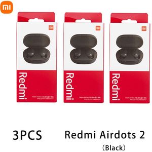 3/6/10 Stuks Xiaomi Redmi Airdots 2 Ruisonderdrukking Met Mic Ai Controle Wit Redmi Airdots S Echte Draadloze headset