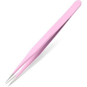 1Pc Metalen Pincet Voor Wimper Extensions Rechte Gebogen Tip Pincet Tangen Valse Lash Toepassing Tools Voor Salon Thuisgebruik