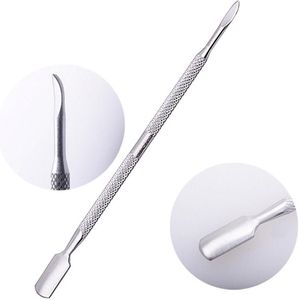 12.8cm Rvs Double Ended Manicure Cuticle Pusher Remover Kit Nail Tool