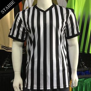 Mannen Sport Black & White T Shirt Verticale Streep Patroon Korte Mouw V-hals T-shirt