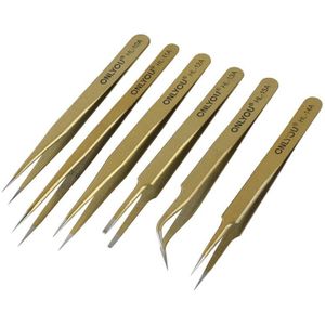 Dikker Hoge Hardheid Ultra-Precisie 6/Pcs Roestvrij Pincet Gereedschap Set Lassen Reparatie Professionele