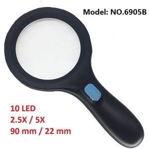 90 Mm 120 Mm 138 Mm Extra Grote Lens Handheld Vergrootglas Verlichte Vergrootglas Met 10 12 Led Light Reading vergrootglas