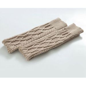 Womens Winter Kabel Knit Over knie Lange Laars Dij Hoge Warme Leggings Beenwarmers Streetwear Pure Kleur