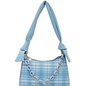 Beroemde Schoudertas Stropdas Knoop Vintage Retro Plaid Tassen Sac Femme Franse Elegante Lady Kleine Handtas tote Bolsa Fem