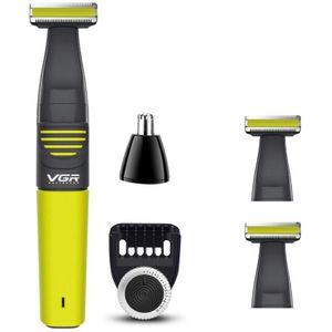 3in1 Volledig Wasbaar Baard Trimmer Voor Mannen Trimmer Facial Body Elektrische Snor Haar Snijmachine Rand Grooming Kit
