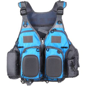 Lixada Outdoor Vissen Leven Ademend Multi-Zakken Gewatteerde Vest 209lb Lager Vissen Jacket Zwemmen Zeilen Vissen Kleding