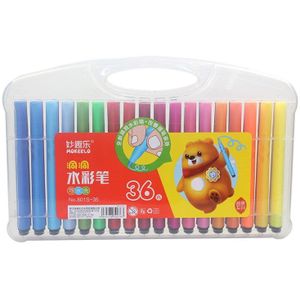 MOKEELO 12/18/24/36/48 Kleuren Aquarel Kwast Pennen Set Voor Tekening Kleurboeken manga Kinderen Briefpapier Levert 801S