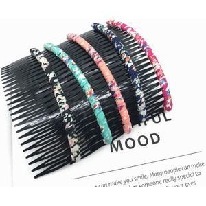 5 Stk/set Haar Side Kammen Doek Art Insert Kam Voor Vrouwen Meisjes Dames Haar Styling Tools Pluizig Haar Kam Haar ornamenten