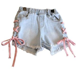 Hete Zomer Leuke Strik 3 4 6 7 8 Jaar Kinderen Korte Jeans Broek Baby Kids Meisjes Denim Shorts