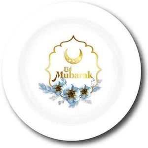 Leeiu Eid Mubarak Party Diy Decoratie Papieren Borden Cups Ramadan Kareem Wegwerp Servies Moslim Feestartikelen Jaar