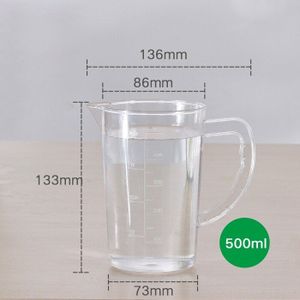 Onbreekbaar Plastic Maatbeker Voor Vloeibare Meten Jug Cup Container Laboratorium Meting Tool Duurzaam