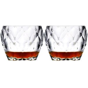 Salloping Paard Diamant Snijden Kristal Ouderwetse Whisky Glas Europese Klassieke Dikke Zware Brandy Borrel Rock Glas Cup