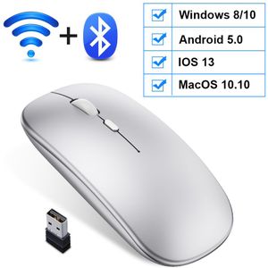 Draadloze Muis Bluetooth Muis Computer Usb Muis Gamer Ergonomisch Stille Mause Oplaadbare Muizen Wireless Optical Voor Pc Laptop