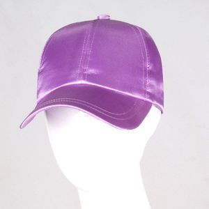 Silky Satin Cap Gorras Solid Color Satin Silk Hat Women Casual Baseball Hats Ladies Snapback Sport Hip Hop Cap