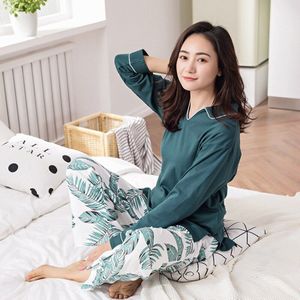 Fdfklak Pak Voor Zwangere Pyjama Nachtkleding Matternity Kleding Koreaanse Homewear Lente Herfst Katoen Zwangerschap Pijama