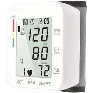 Digitale Pols Bloeddrukmeter Engels Voice Lcd Pr Tonometer Hartslagmeter Bloeddrukmeter Bp Monitoren
