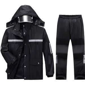 Waterdichte Nylon Regenjas Jas Broek Volwassen Set Waterdichte Stijlvolle Regenjas Mannen Set Zwart Capa De Chuva Moto Reizen Jas JJ60YY