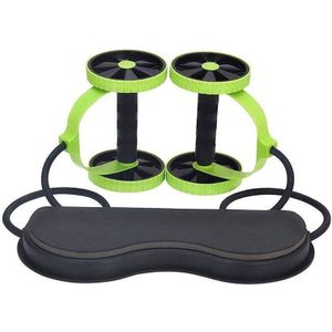 Ab Wiel Roller Oefening Resistance Bands Fitness Apparatuur Buik Apparatuur Machine Abdominale Pull Rope Tool Thuis Gym