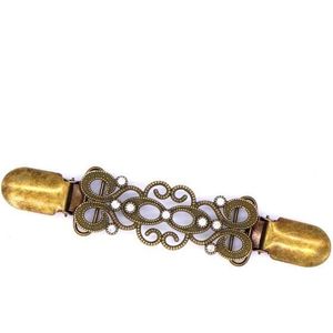 Holle Patroon Rhinestone Broche Clip Voor Trui Shawl Keeper Kraag Gesp Houder Garters Kledingstuk Accessoires Sieraden
