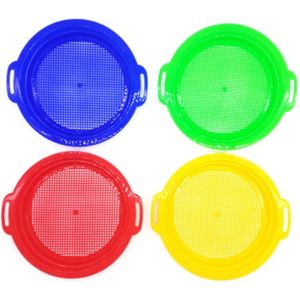 4Pcs Stop Zand Zeef Zeven Speelgoed Voor Zand Strand 4 Pack Set Rood Blauw Geel Groen Voor Kinderen Kids speelgoed