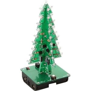 Drie-Dimensionale 3D Kerstboom Led Diy Kit Rood/Groen/Geel Rgb Led Flash Circuit Kit elektronische Fun Suite # Y30