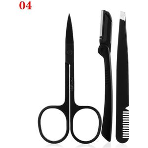 Zwart Rvs Makeup Scharen Wenkbrauw Tweezer Hair Verwijder Gereedschap Wimper Cutter Wenkbrauw Clipper Voor Gebogen Pedicure