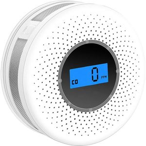 2 In 1 Led Digitale Gas Rookmelder Co Koolmonoxide Detector Voice Waarschuw Sensor Home Security Bescherming Hoge gevoelige