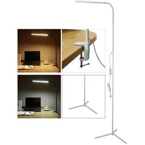 8W Moderne Stand Vloerlamp USB Desk Leeslamp Armatuur LED Vloerlamp Dimmer Voor Slaapkamer Decor Wit & warm Wit