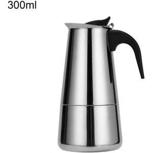 Multifunctionele Rvs Koffiepot Mokka Cafe Espresso Latte Kookplaat Koffiezetapparaat Pot Drinken Tool