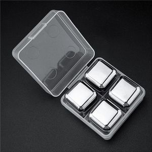4/6/8 Stuks Rvs Ice Cubes Herbruikbare Handig Chilling Stones Voor Whiskey Wijn Houd Je Drankje Koud Langer bar Gadgets