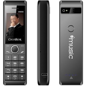 Fashioned Mobiele Telefoon D9000 2.6Inch 8700Mah Super Batterij Power Bank Cellulaire Zaklamp MP3 Fm Radio Retro Muziek Oude telefoon