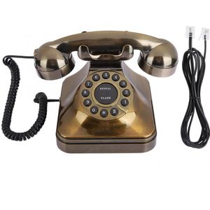 WX-3011 Vintage Telefoon Antieke Brons Telefoon Desktop Vaste Telefoon Knop Dialing Ruisonderdrukking Home Office Hotel Telefoon