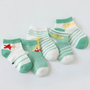 5Pairs/lot 0-2Y Infant Baby Socks Baby Socks for Girls Cotton Mesh Cute Newborn Boy Toddler Socks Baby Clothes Accessories