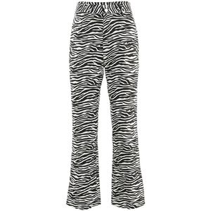 Zebra Gestreepte Joggers Streetwear Rechte Broek Vrouwen Hoge Taille Broek Plus Size Harajuku Korea Wijde Pijpen Broek Femme