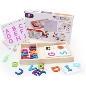 Kids Houten 3D Alfabet Puzzel Baby Kleurrijke Brief Digitale Geometrische Educatief Speelgoed Voor Peuter Jongen Meisje