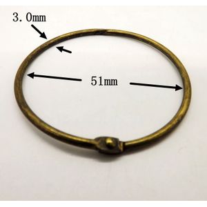 producten antieke bronzen gordijn ring 51mm 63mm sleutelhanger opknoping ring collection binder ring 10 stks/pakket