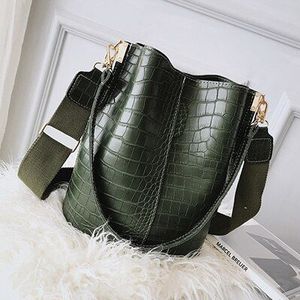 Vintage Women Crossbody Bags For Shoulder Bag Handbags and Purses leather Stone Pattern Zipper Bucket Bags